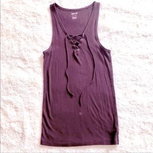American Eagle Lace-Up Tank (S)